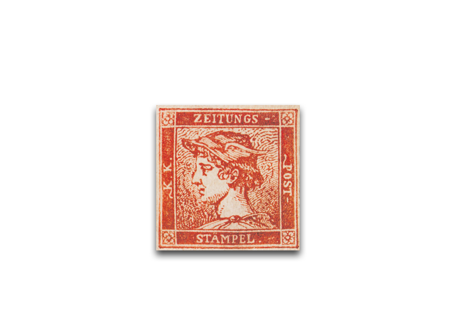 Faksimile Österreich 1856 Roter Merkur Michel-Nr. 9