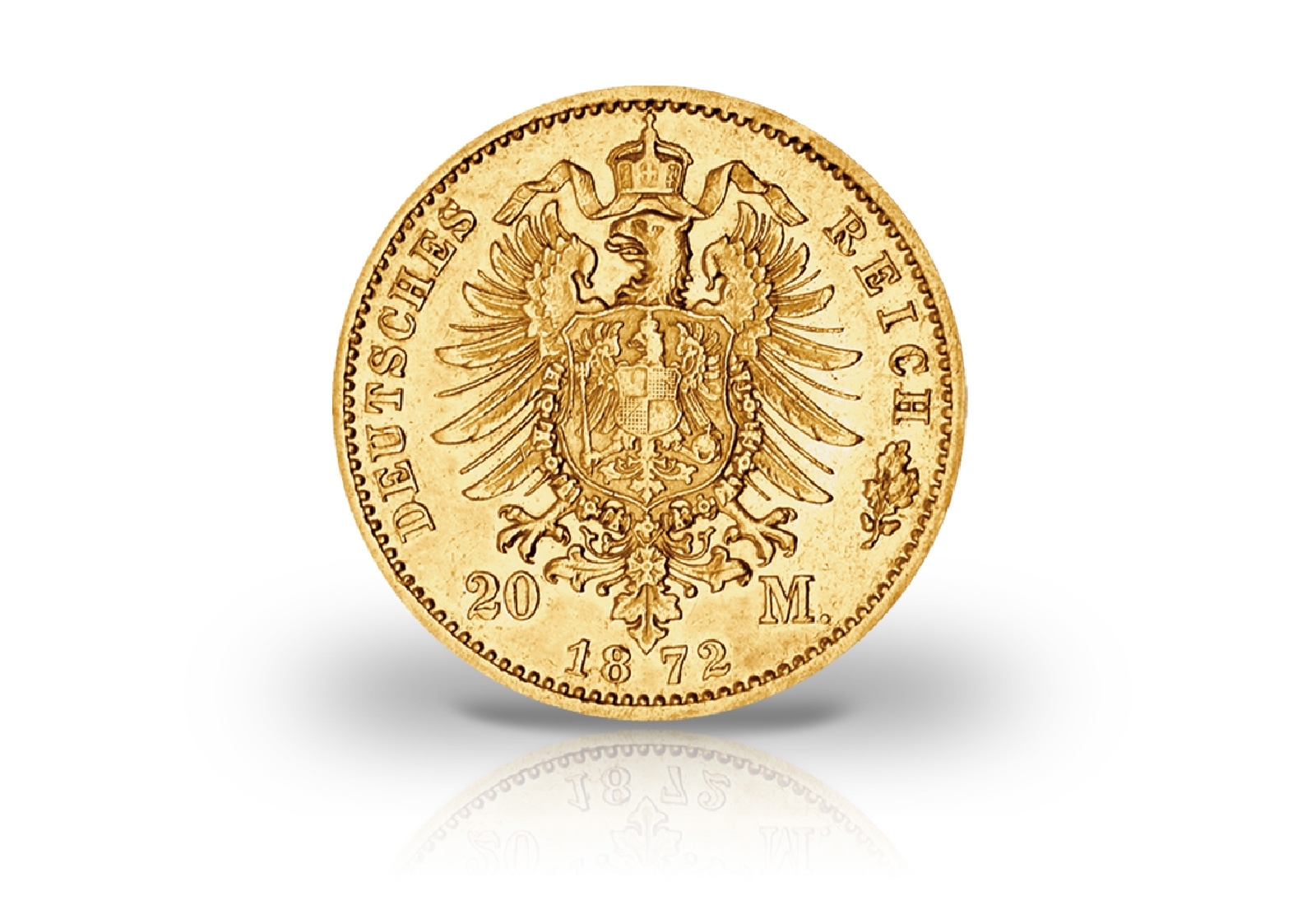 20 Mark Goldmünze 1871 Deutsches Kaiserreich Preußen Kaiser Wilhelm I. Prägestätte A Jaeger-Nr. 243