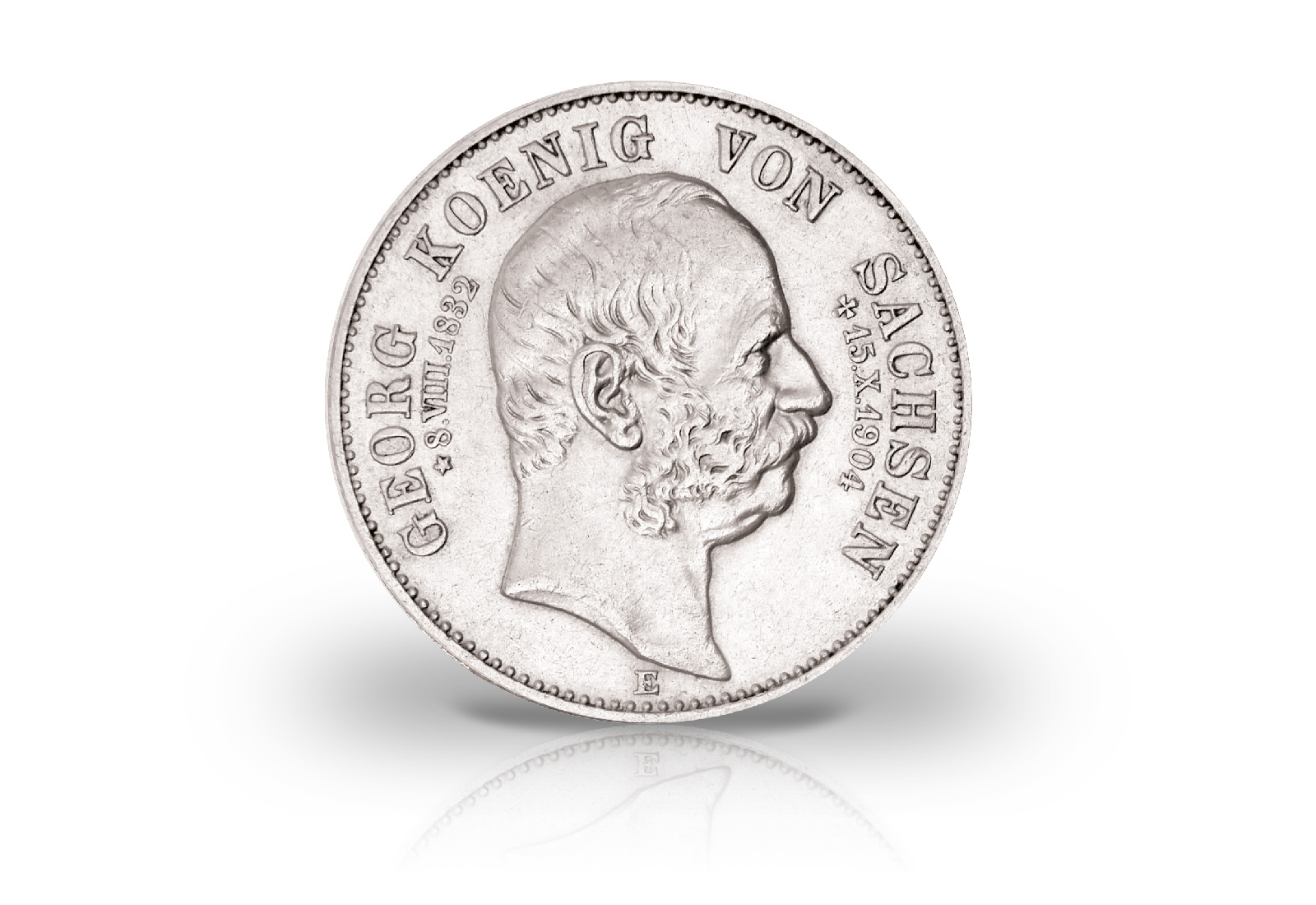 2 Mark 1903-1904 Deutsches Kaiserreich Sachsen König Georg Jaeger-Nr. 132