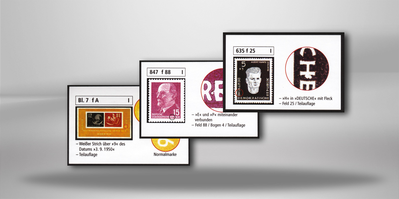 DDR Vordruckkärtchen 1950-1990