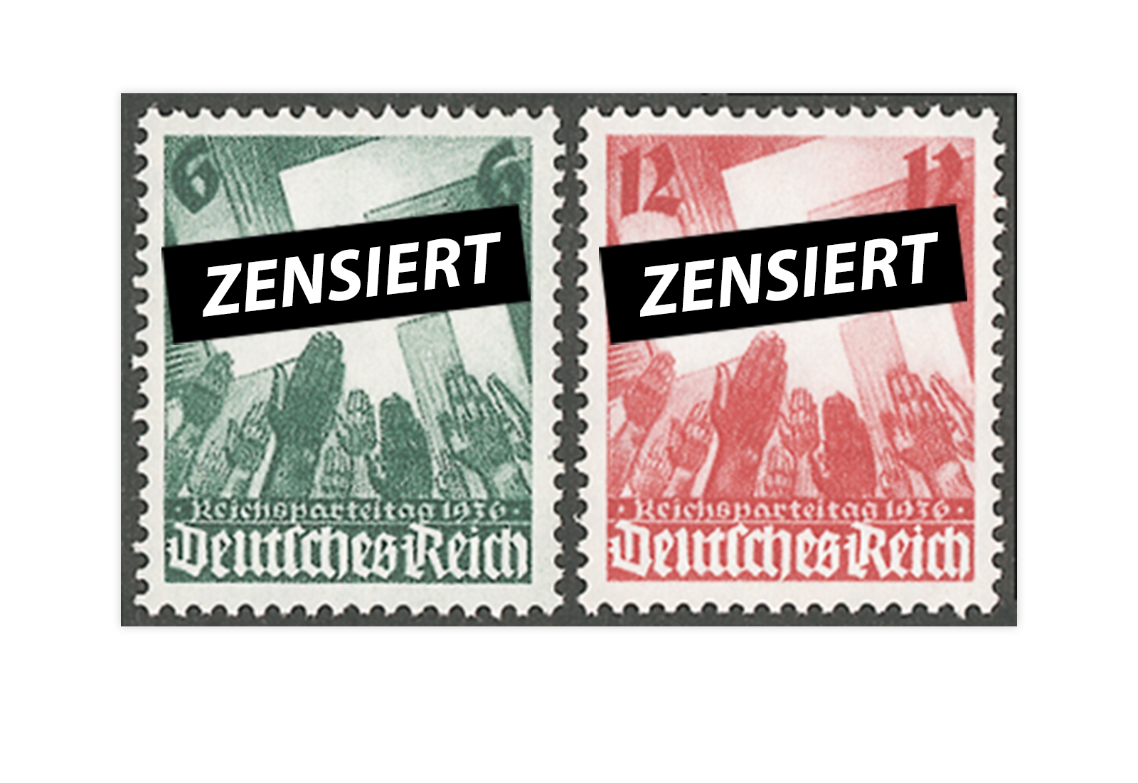 Deutsches Reich Mi.Nr. 632/33 ** Nürnberger Reichsparteitag 1936