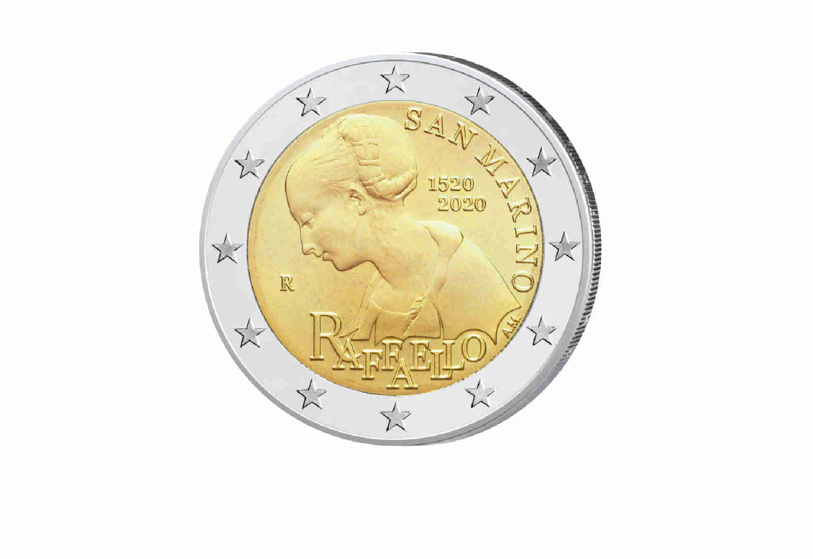 2 Euro 2020 San Marino 500. Todestag von Raffael st im Blister