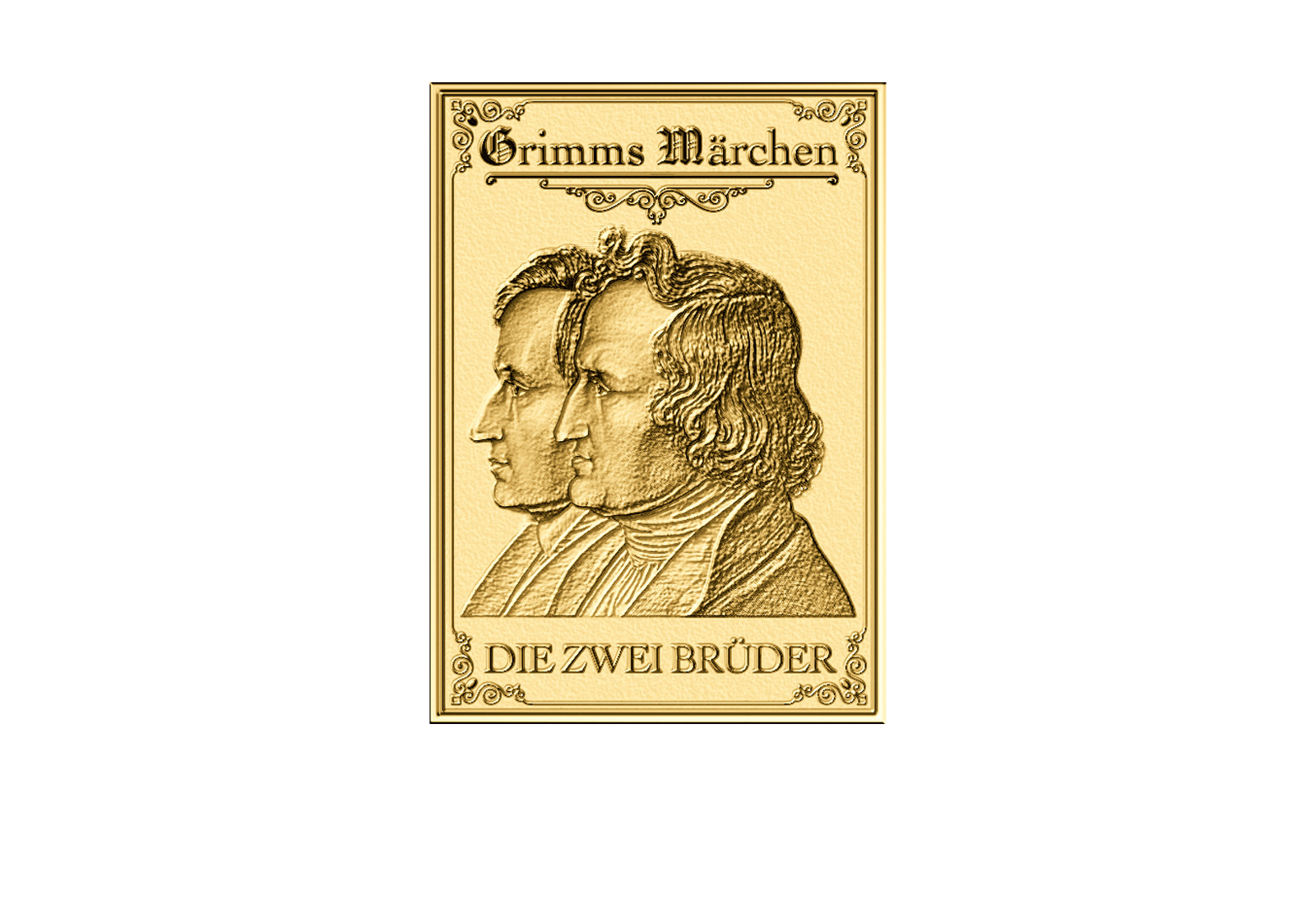 Goldbarren 999/1000 Gold Motiv Die zwei Brüder