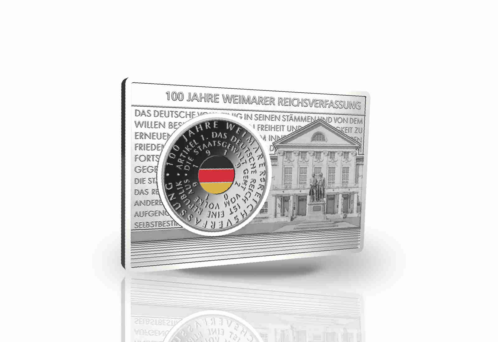 20 Euro 2019 Deutschland 100 Jahre Weimarer Reichsverfassung eingefasst in einem Barren