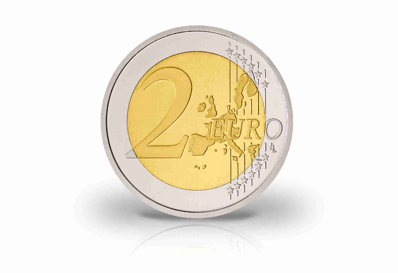 2 Euro 2008 Deutschland Fehlprägung Hamburger Michel mit alter Europakarte Prägestätte F