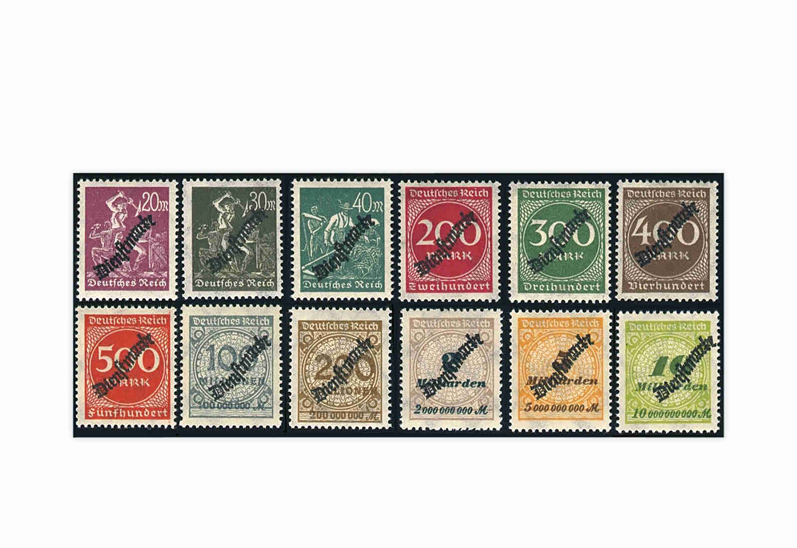 Deutsches Reich Mi. Nr. D 75/88 gestempelt/geprüft