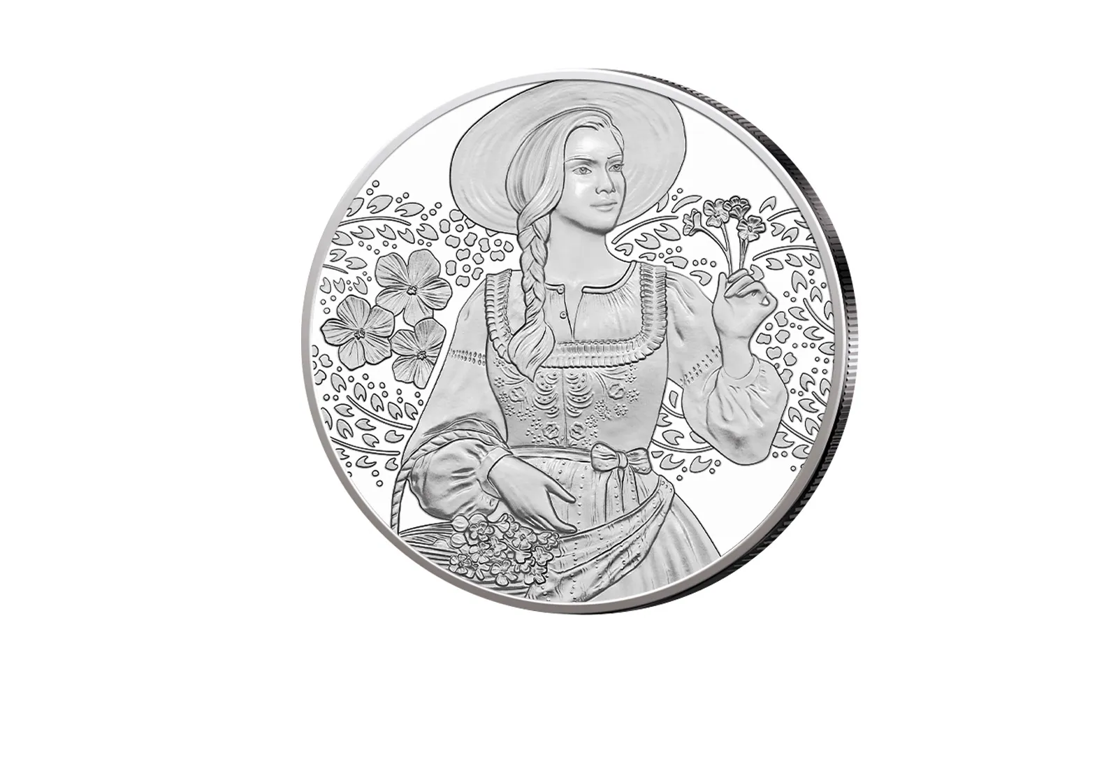 10 Euro Silbermünze 2025 Österreich Aufdirndln - Leinen hgh