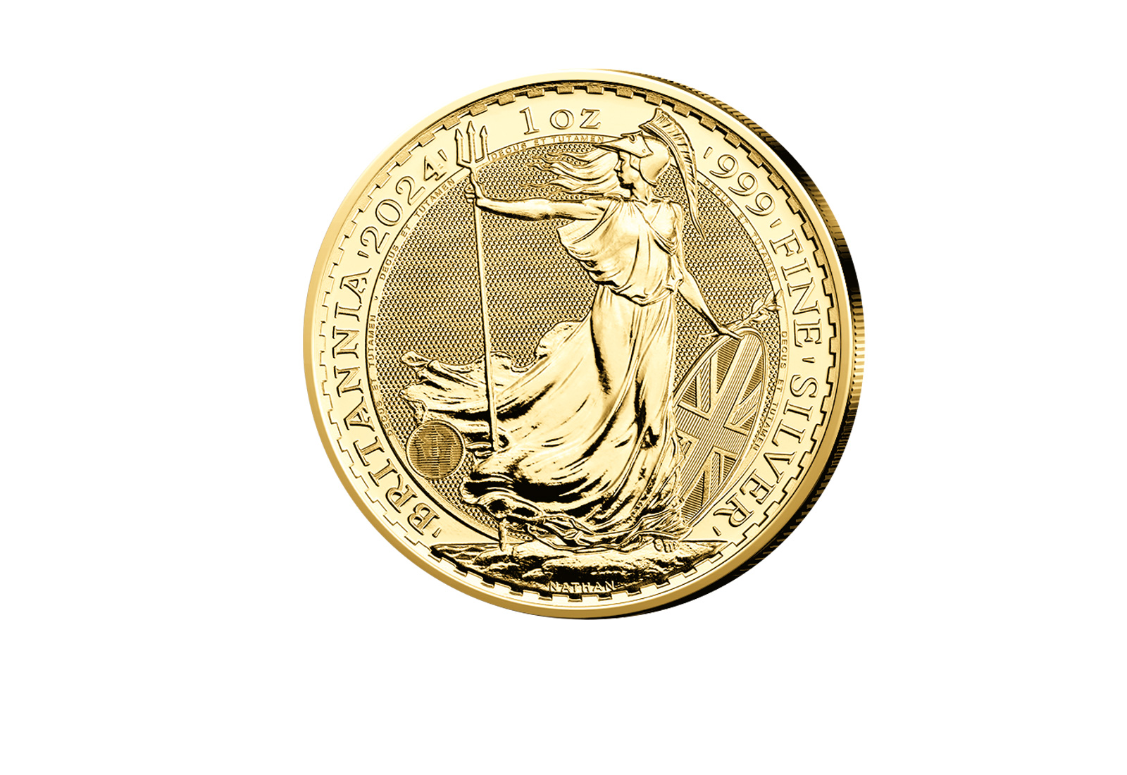 Britannia 1 oz Silber 2024 Großbritannien mit 24 Karat Goldauflage