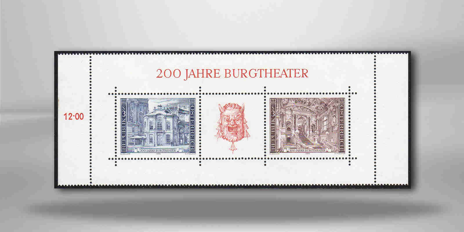 Österreich Block 3 ** 200 Jahre Burgtheater