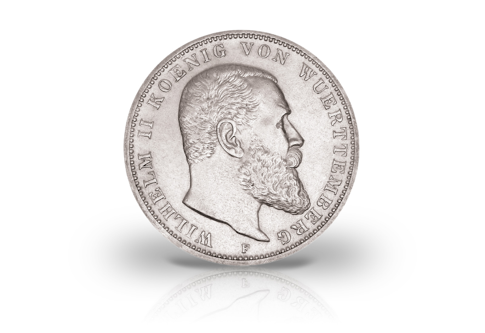 3 Mark 1908-1914 Kaiserreich Wilhelm II. von Württemberg Jaeger-Nr. 175