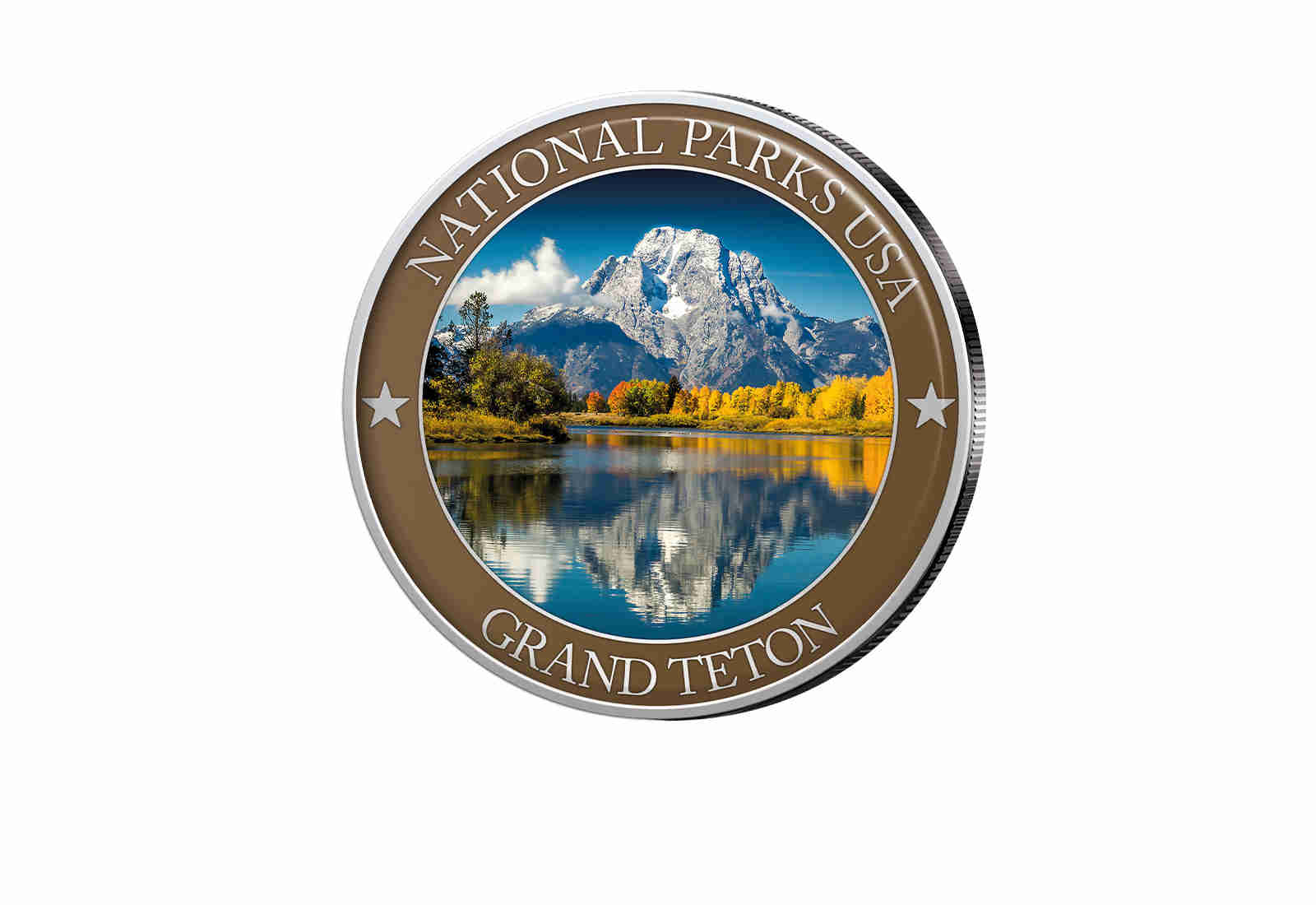 1/2 Dollar USA Grand Teton Serie National Parks USA mit Farbapplikation