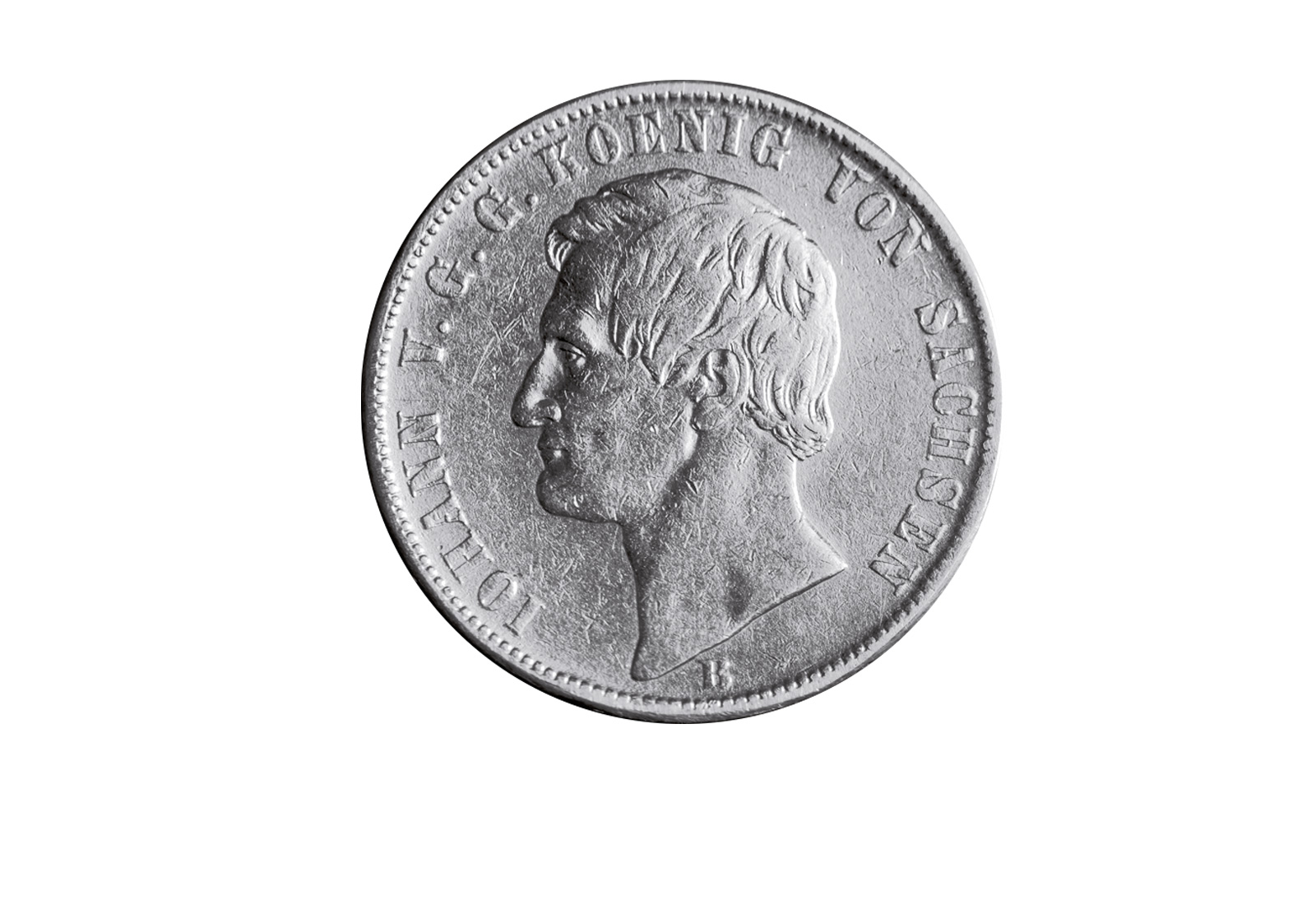 Ausbeutevereinstaler 1868-1871 Sachsen König Johann