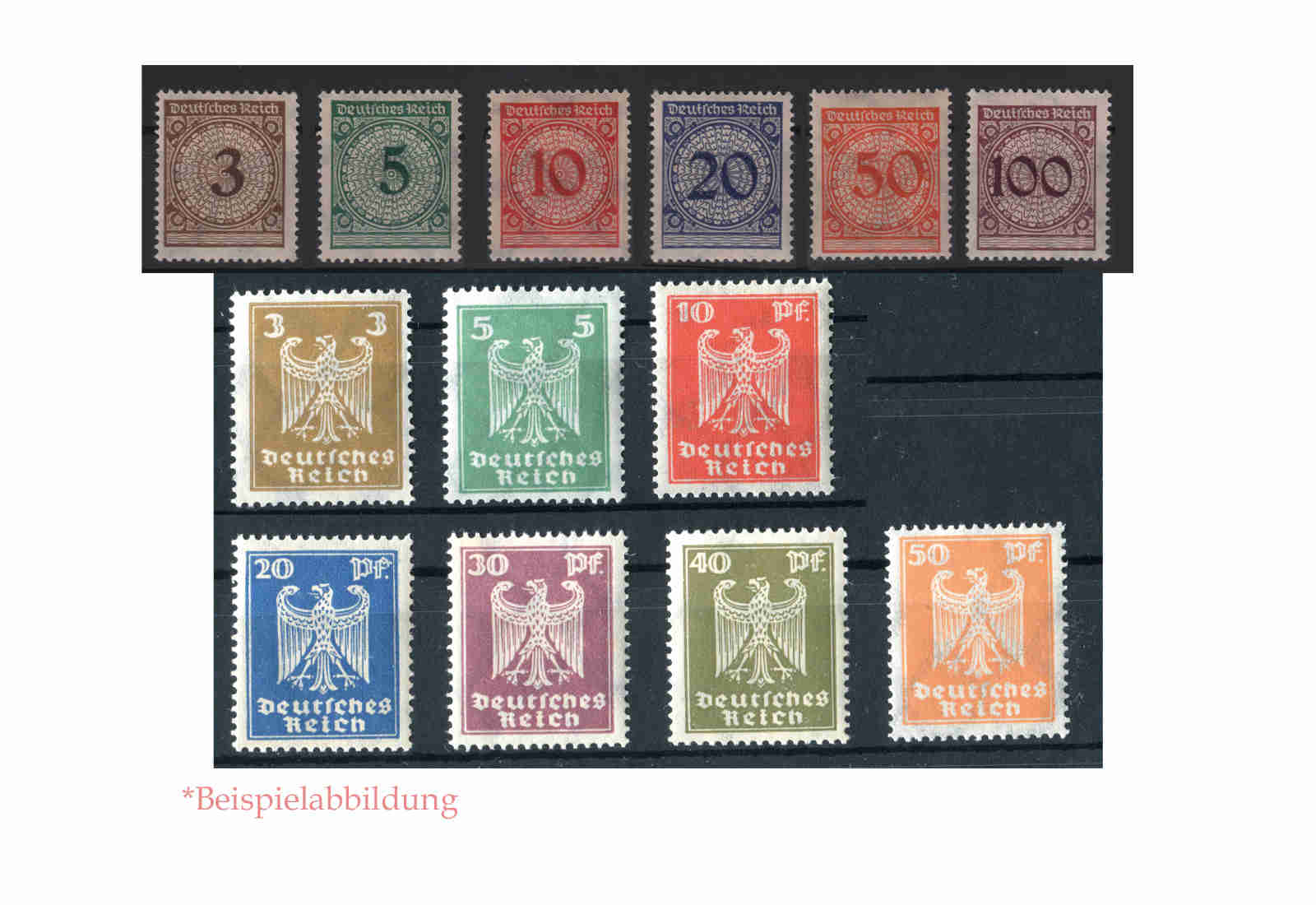 DR Jahrgang 1923/24 ** 31 Marken MiNr.: 338-369