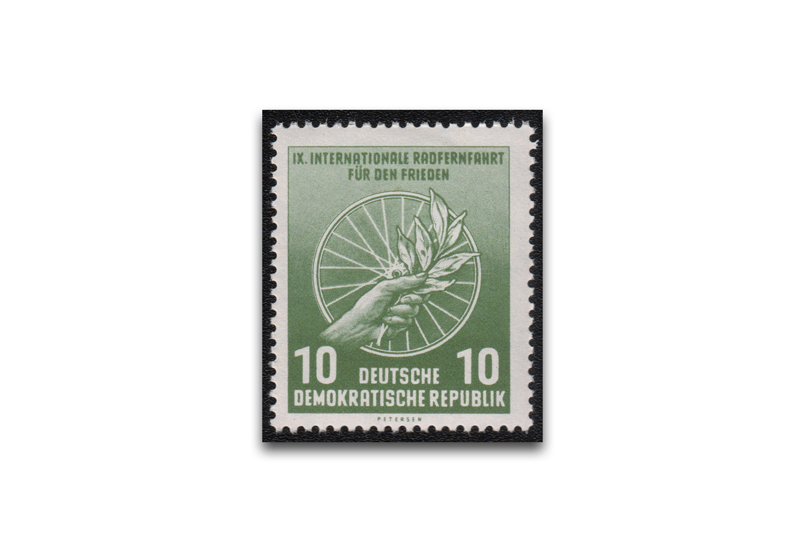 Briefmarke DDR Internationale Radfernfahrt für den Frieden 1956 Michel-Nr. 521 b postfrisch