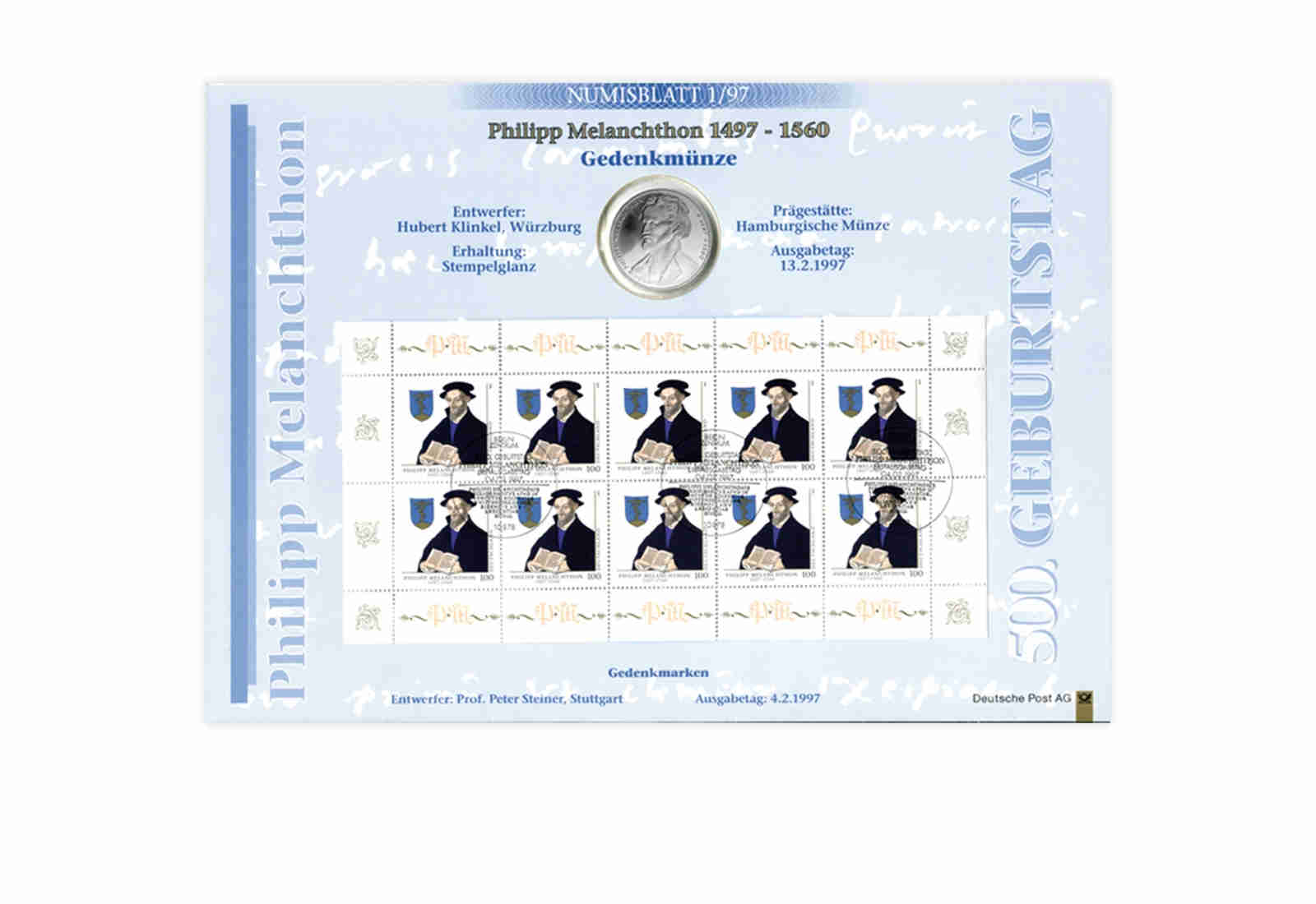 BRD Numisblatt 1/97 Melanchthon