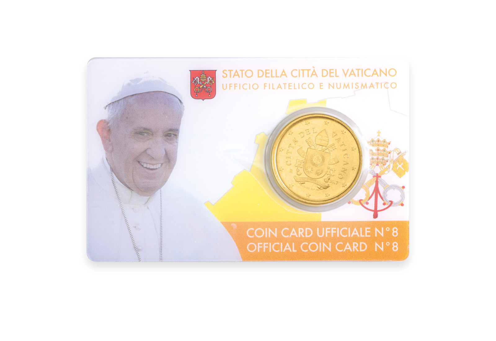 Vatikan 50 Cent Coincard 2017 Papst Franziskus