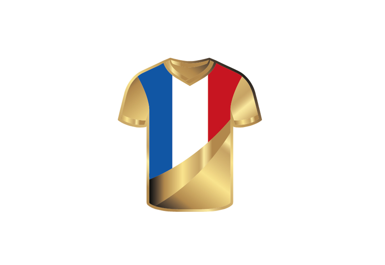Goldmünze Motiv "Trikot Frankreich" 999/1000 Gold im Geschenketui