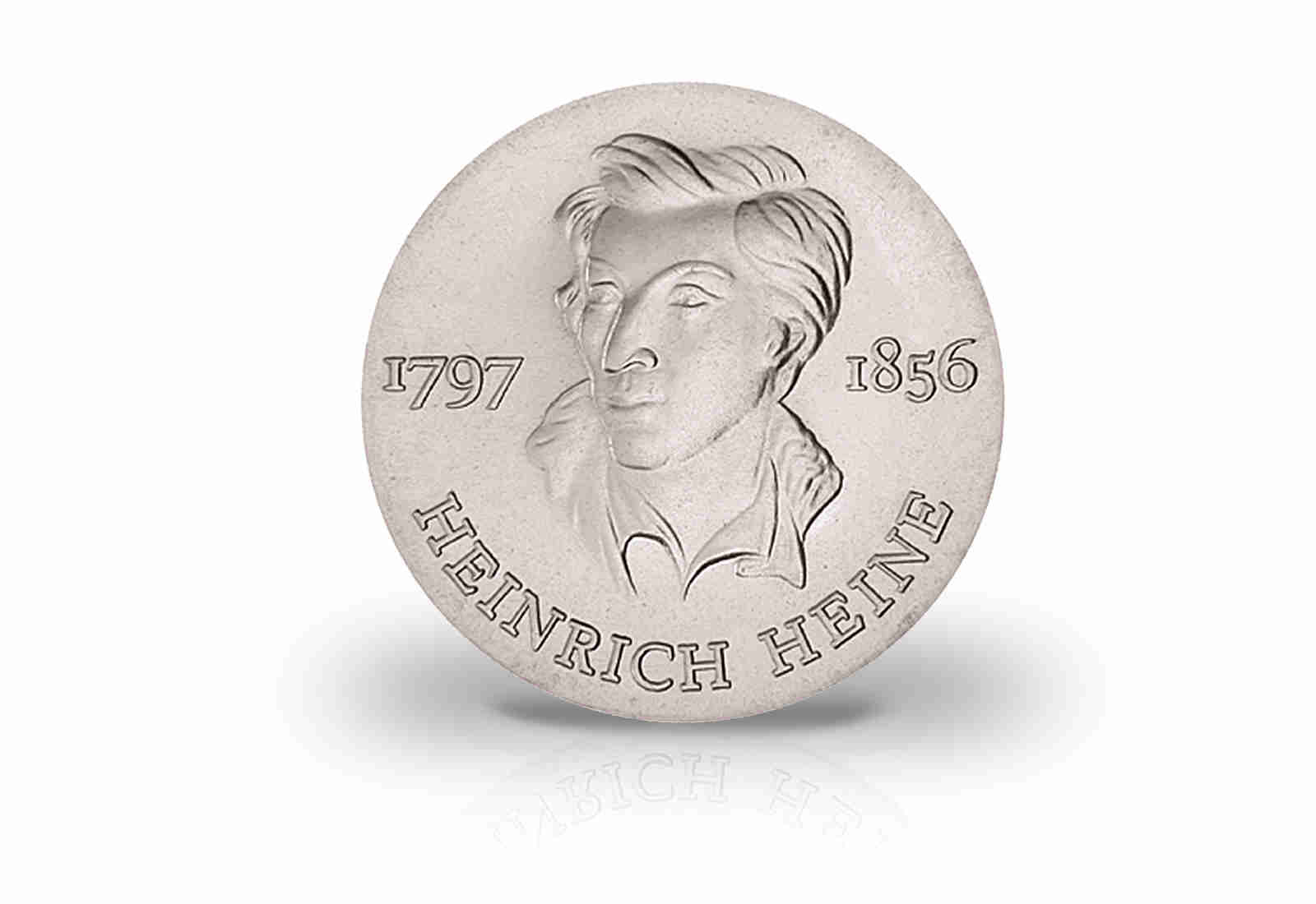 10 Mark Gedenkmünze 1972 DDR  Heinrich Heine Jaeger-Nr. 1542