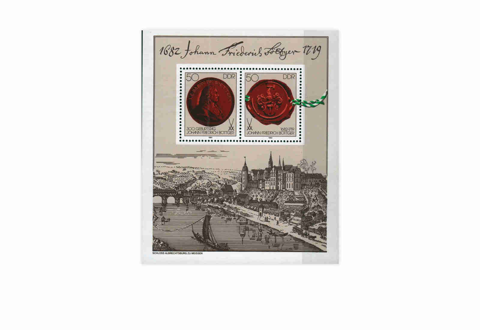 DDR Block 65 300. Geburtstag Böttger 1982 **
