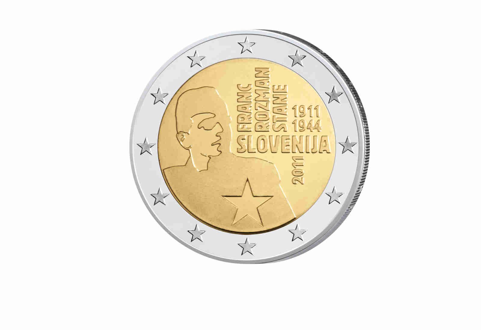 2 Euro 2011 Slowenien 100 Geburtstag Franc Rozman