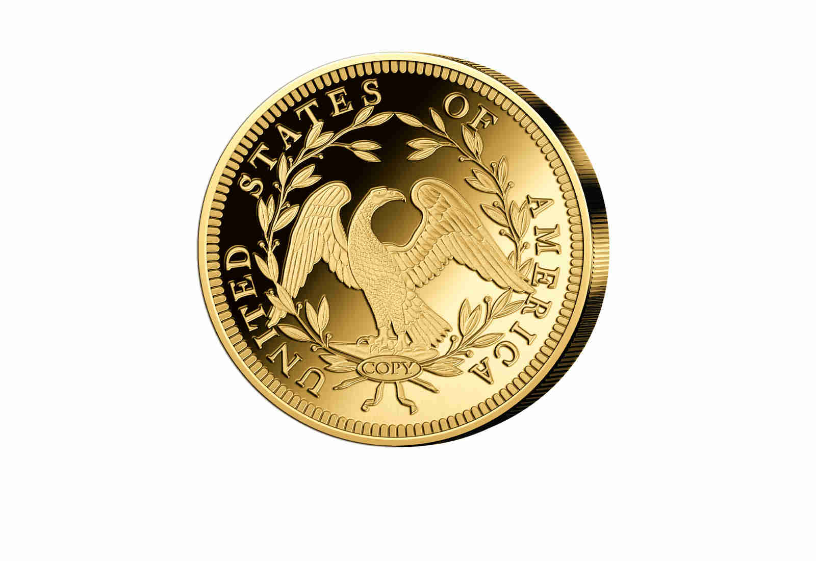 Gigantenprägung Wertvollste Münzen der Welt Flowing Hair Dollar vergoldet