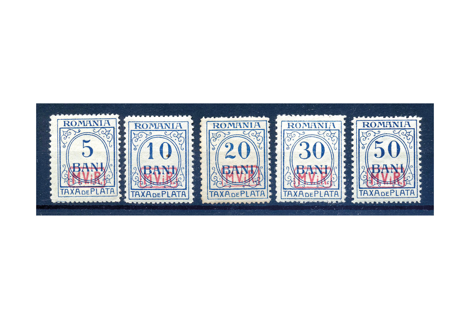 Briefmarke Rumänien Dt. Besetzung I. Weltkrieg MiNr.: P 1-5 **