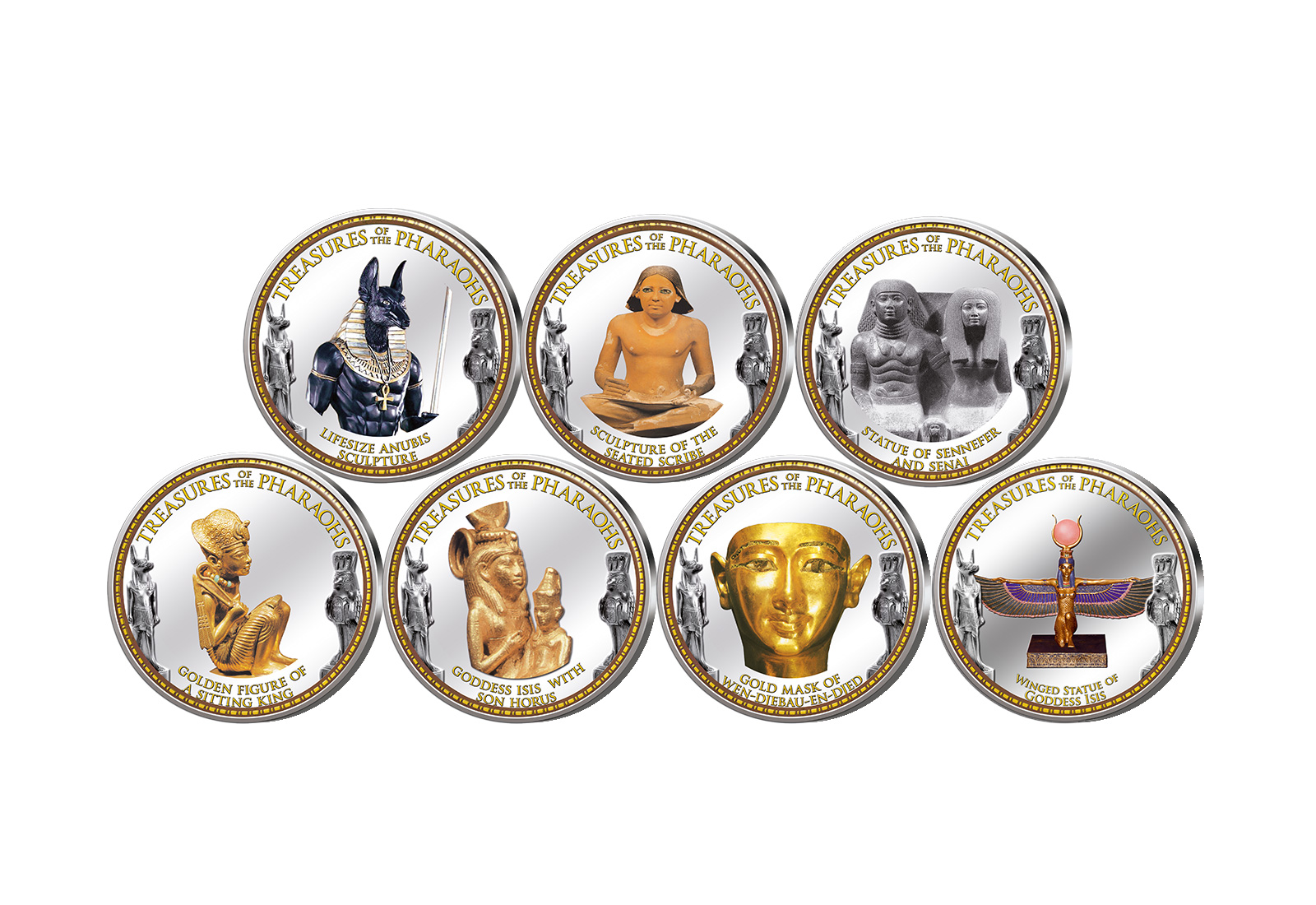 Schätze der Pharaonen II 7er Kollektion mit Farbapplikation im Etui