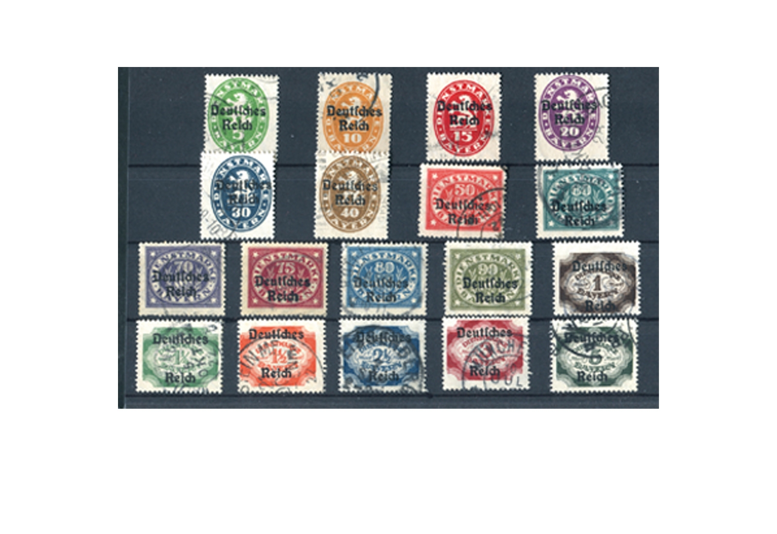Deutsches Reich Michel-Nr. D 34/51 gestempelt