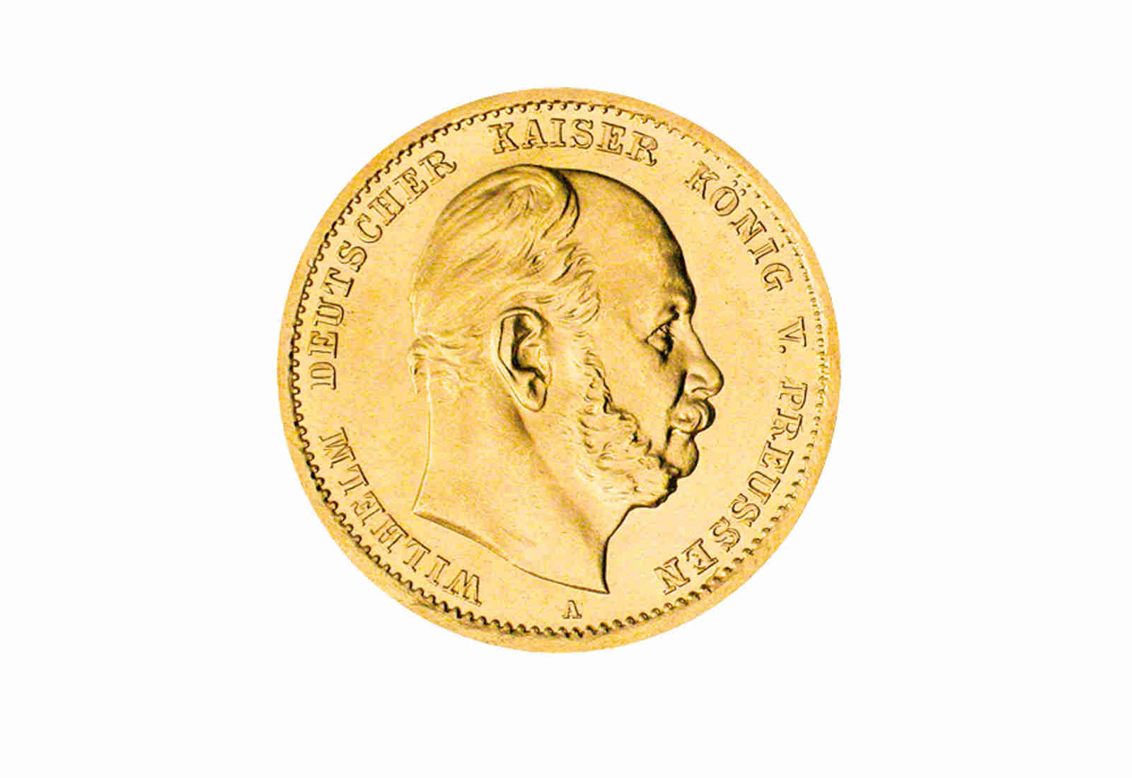 10 Mark Goldmünze 1872  Deutsches Kaiserreich Preußen Kaiser Wilhelm I. st