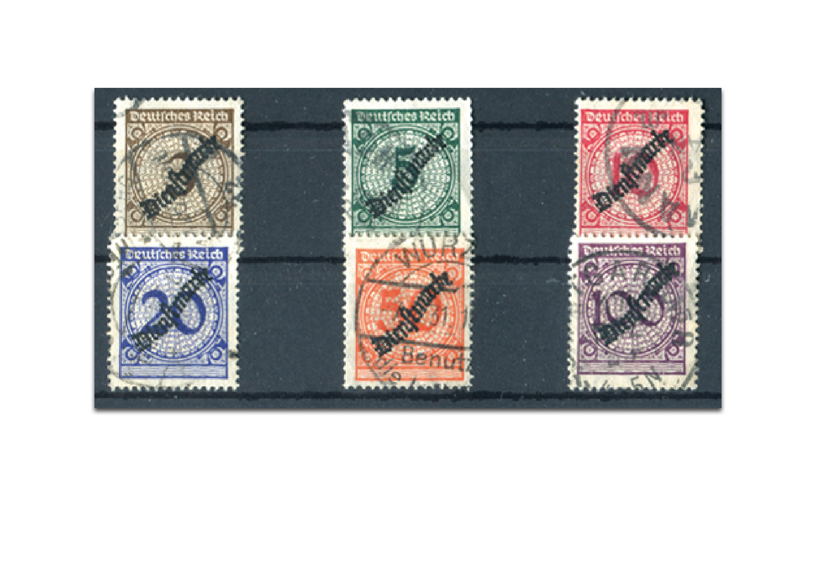 Deutsches Reich Dienstmarken 99/104 gestempelt - Korbdeckel-Ausgabe 1923