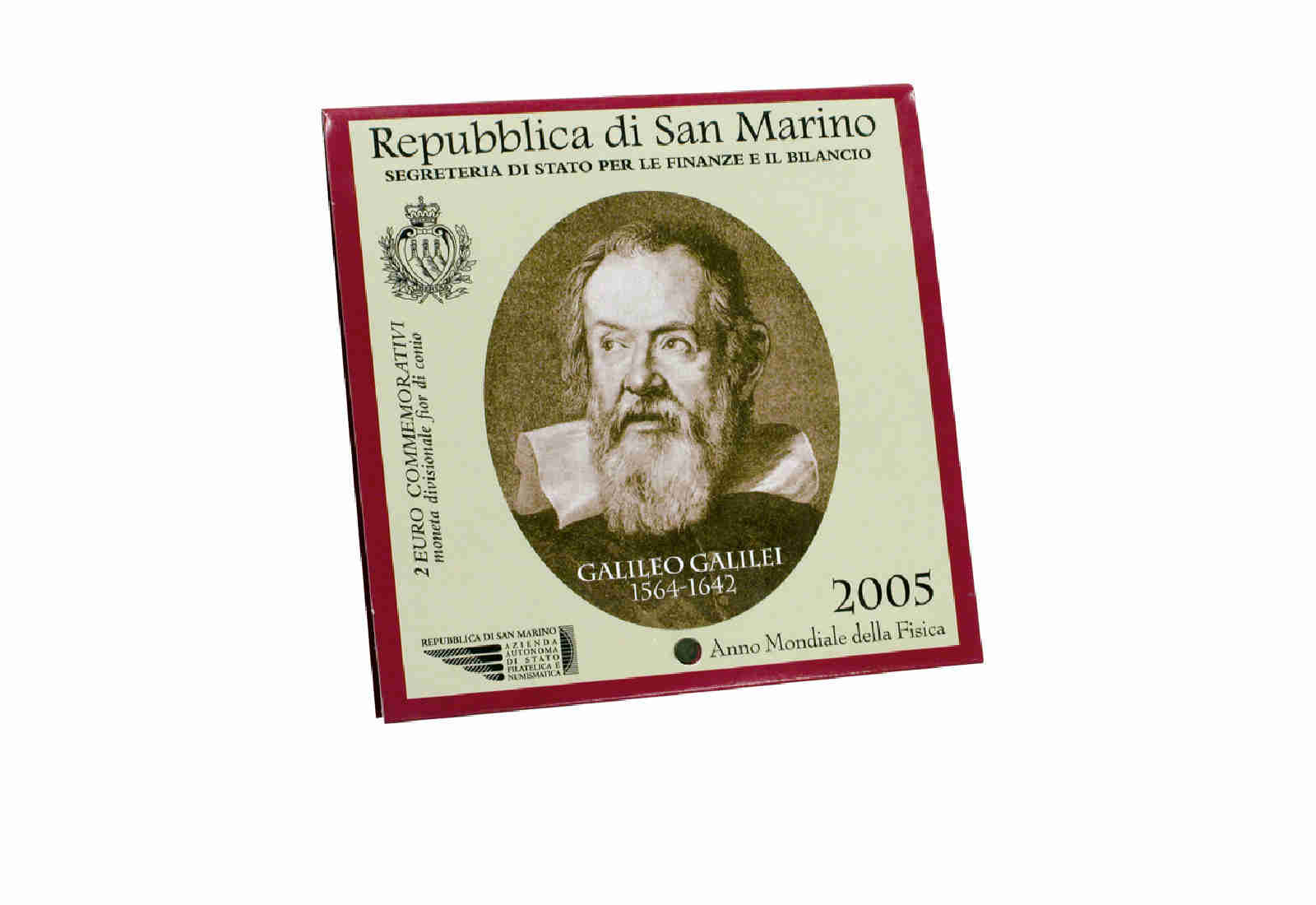 2 Euro 2005 San Marino Galileo Galilei st im Blister