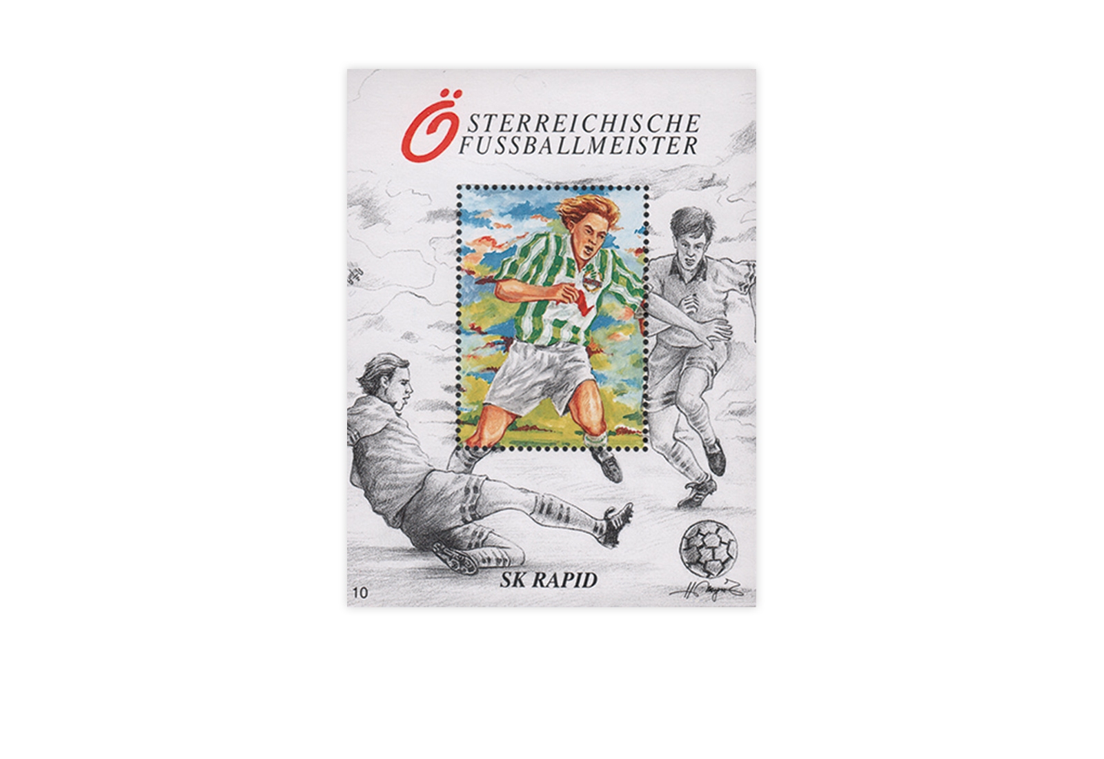 Österreich Kosel-Block 1997 - Fußballmeister Rapid Wien