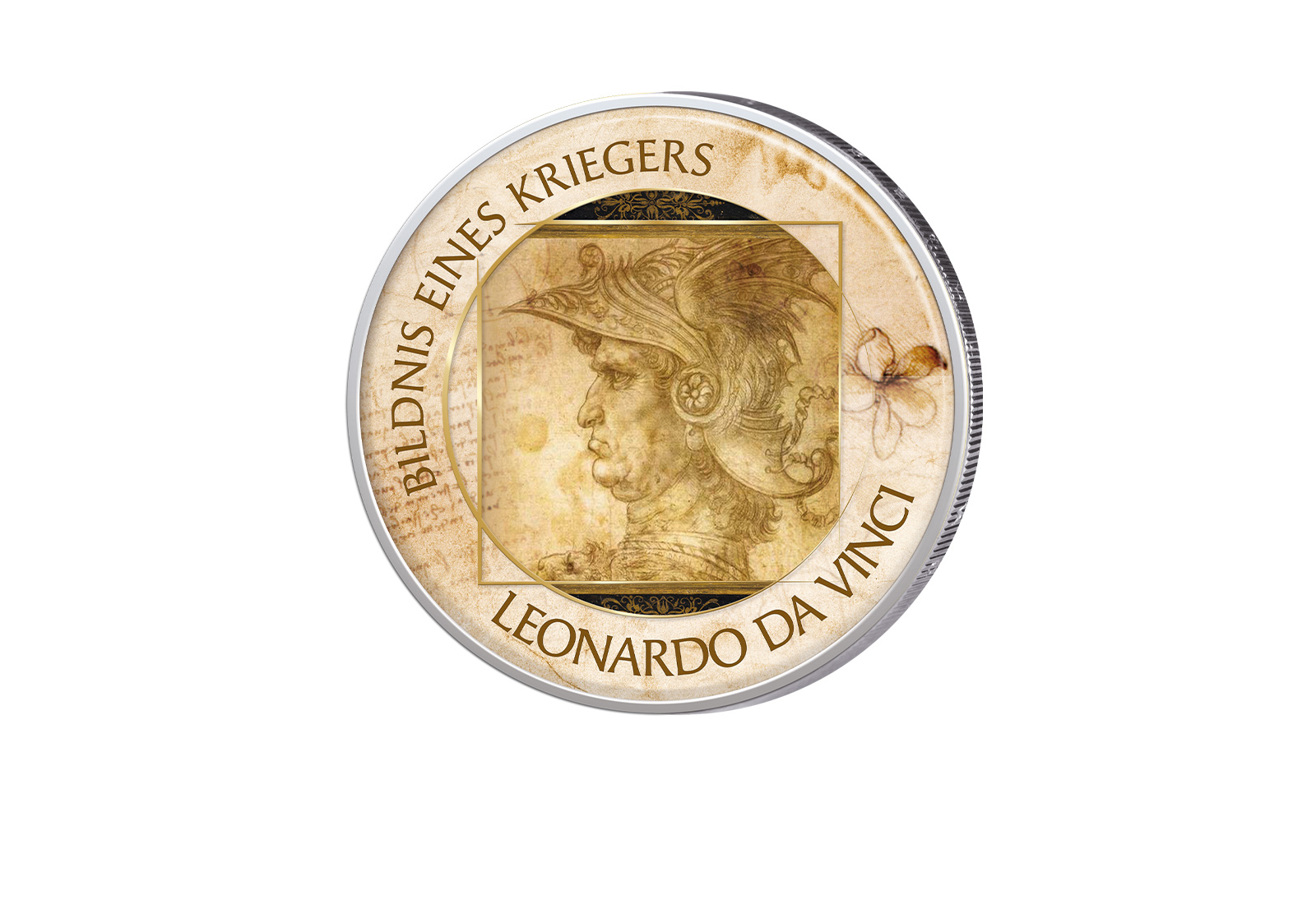 2 Euro mit Farbapplikation Bildnis eines Kriegers Serie Kunst I