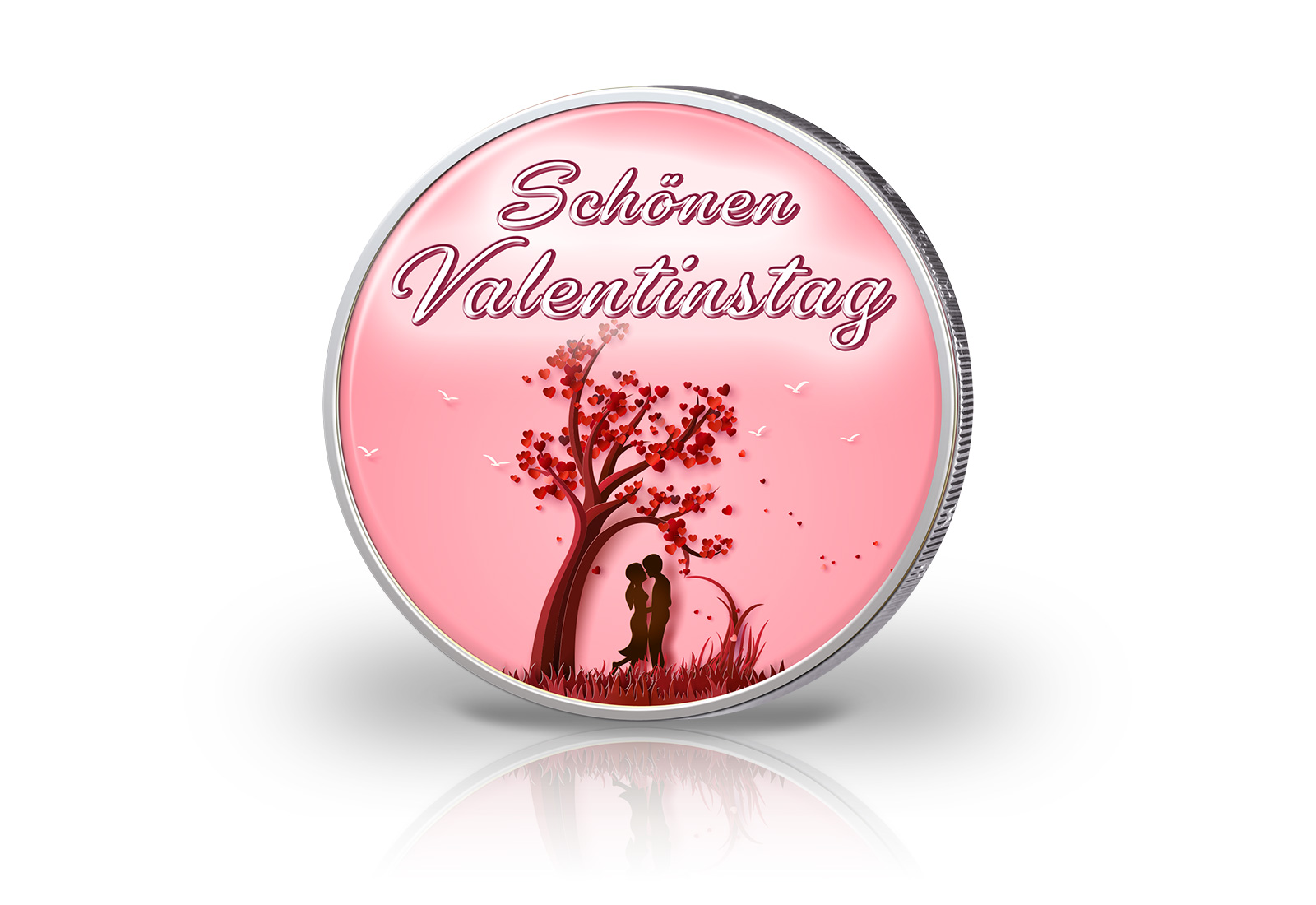 2 Euro mit Farbmotiv Valentinstag