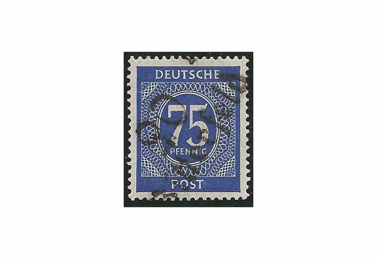 SBZ Bezirkshandstempel - Zifferausgaben 1948 Michel Nr. I v gestempelt geprüft
