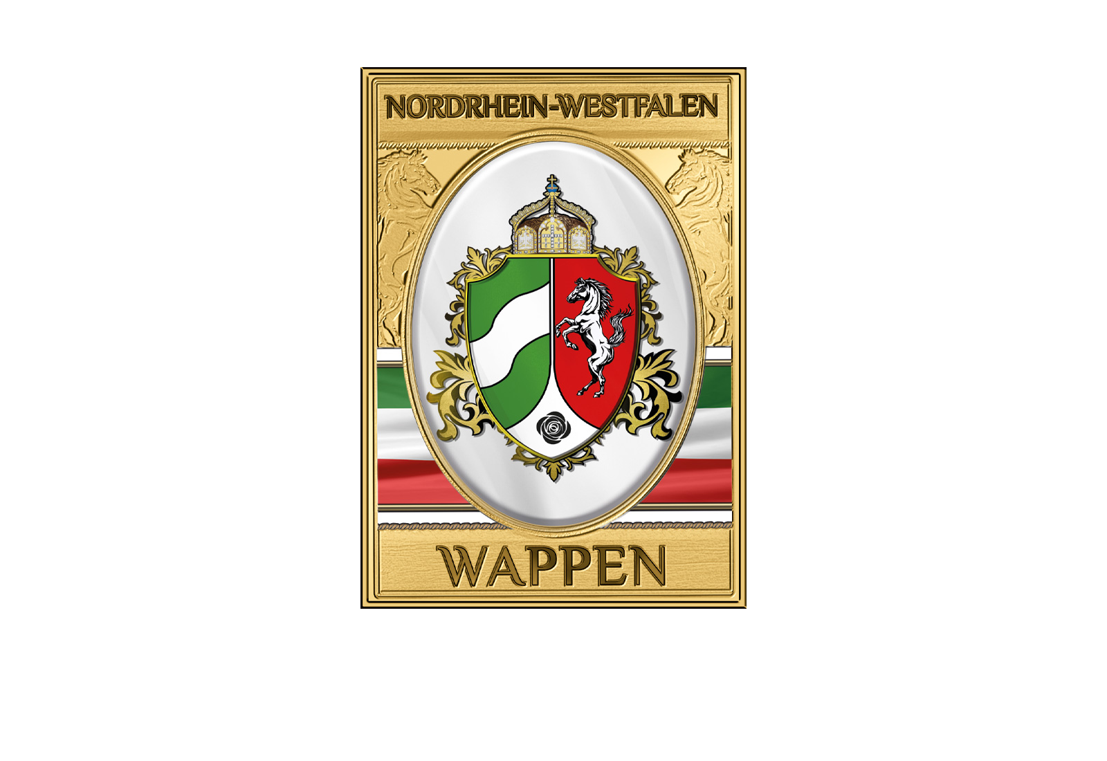 Goldmünze 999/1000 Gold Wappen Nordrhein-Westfalen