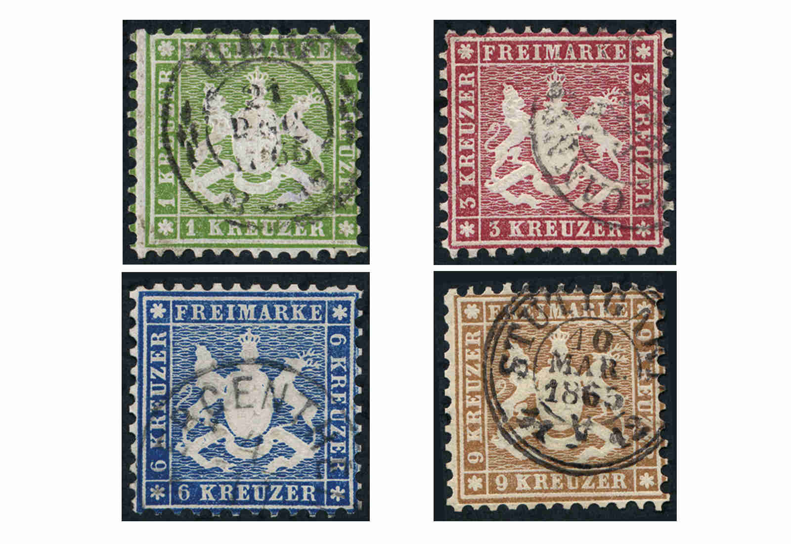 Württemberg Mi.: 25-28 gest.