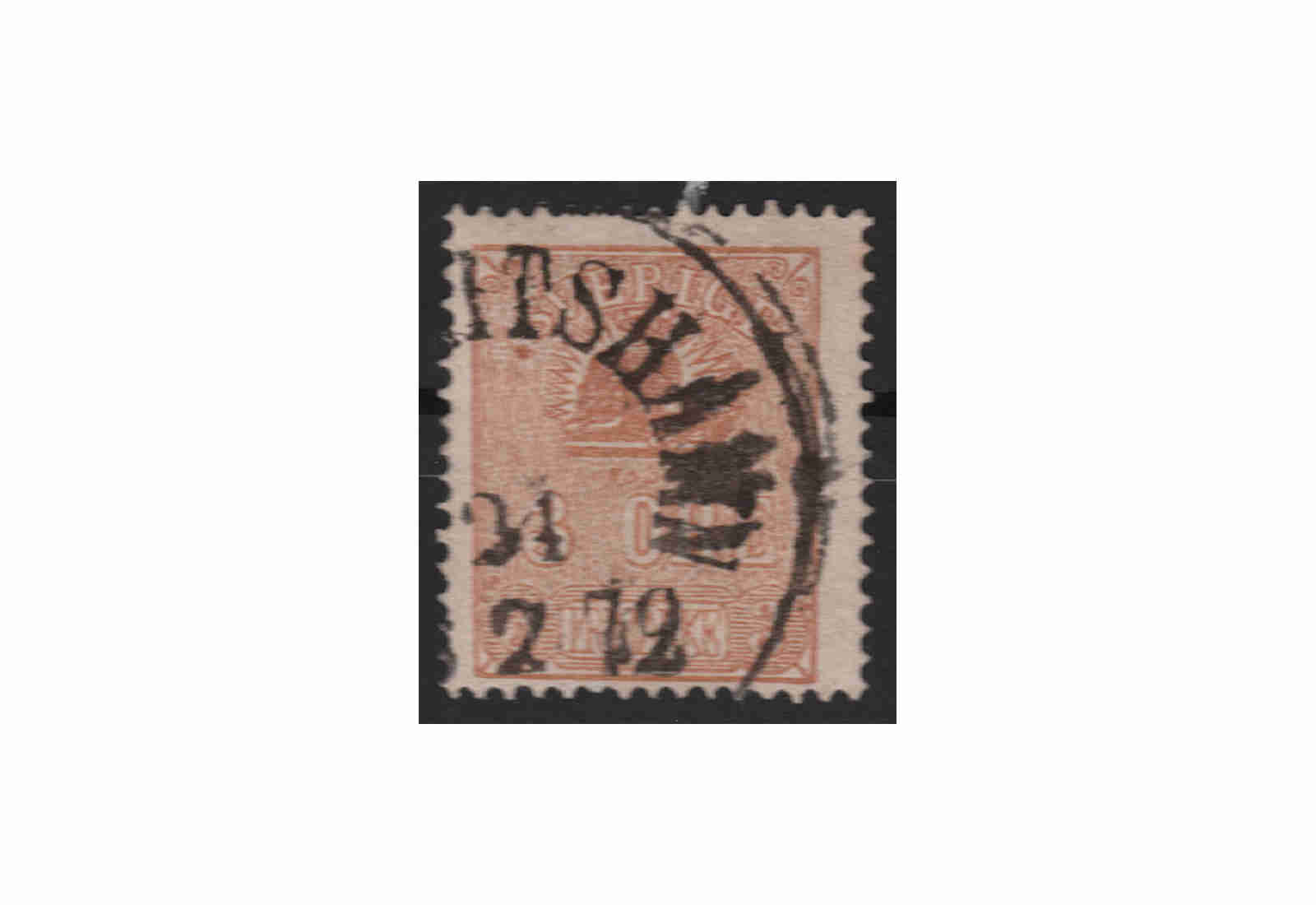 Scherden Freimarke: Kleiner Löwe 1862/1863 SWE Michel Nr. 14 gestempelt