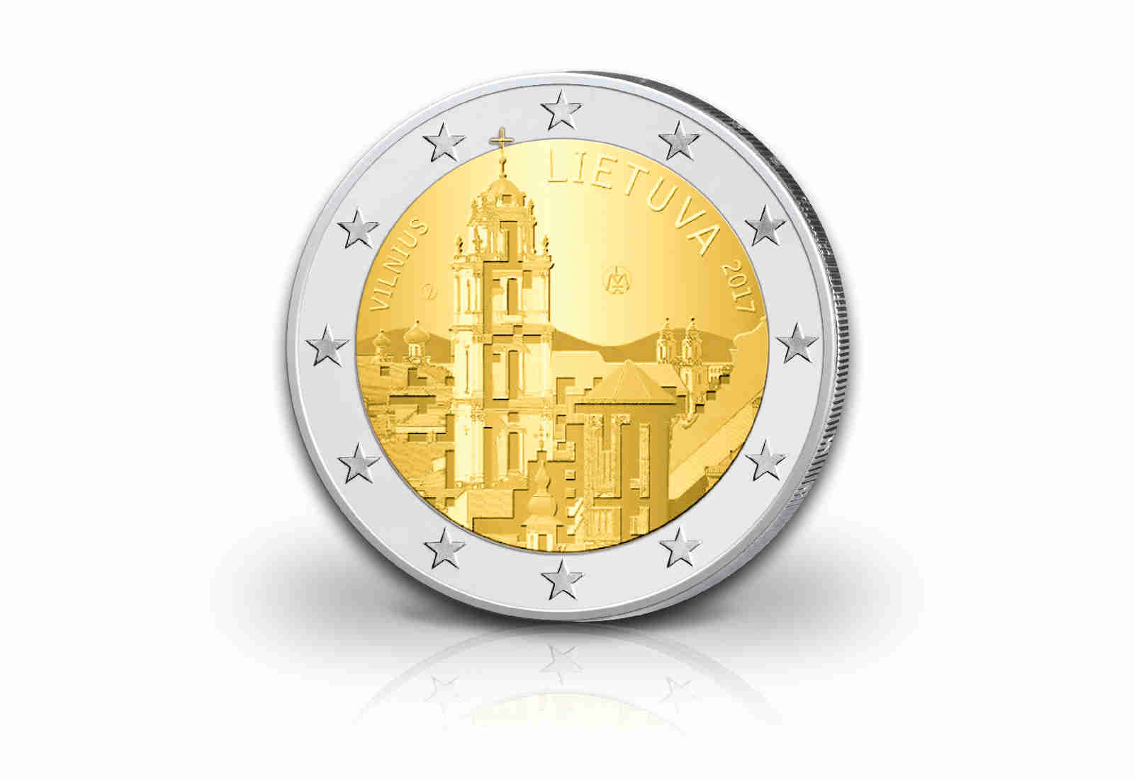 2 Euro 2017 Litauen Vilnius Stadt der Kultur und Kunst
