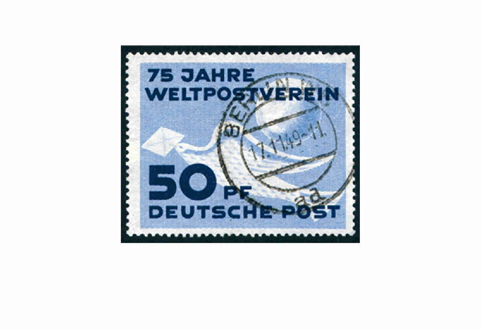 Briefmarke DDR 75 Jahre Weltpostverein 1949 Michel-Nr. 242 gestempelt