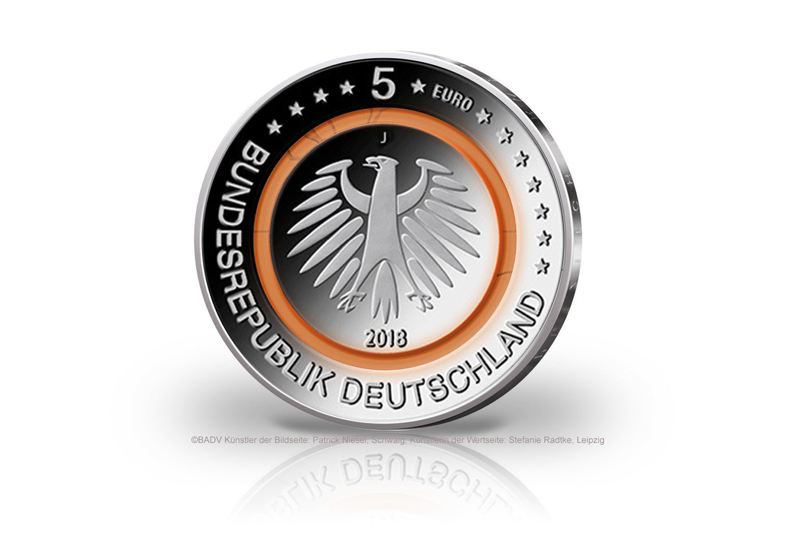 5 Euro 2018 Deutschland Subtropische Zone mit Polymerring st Prägestätte J