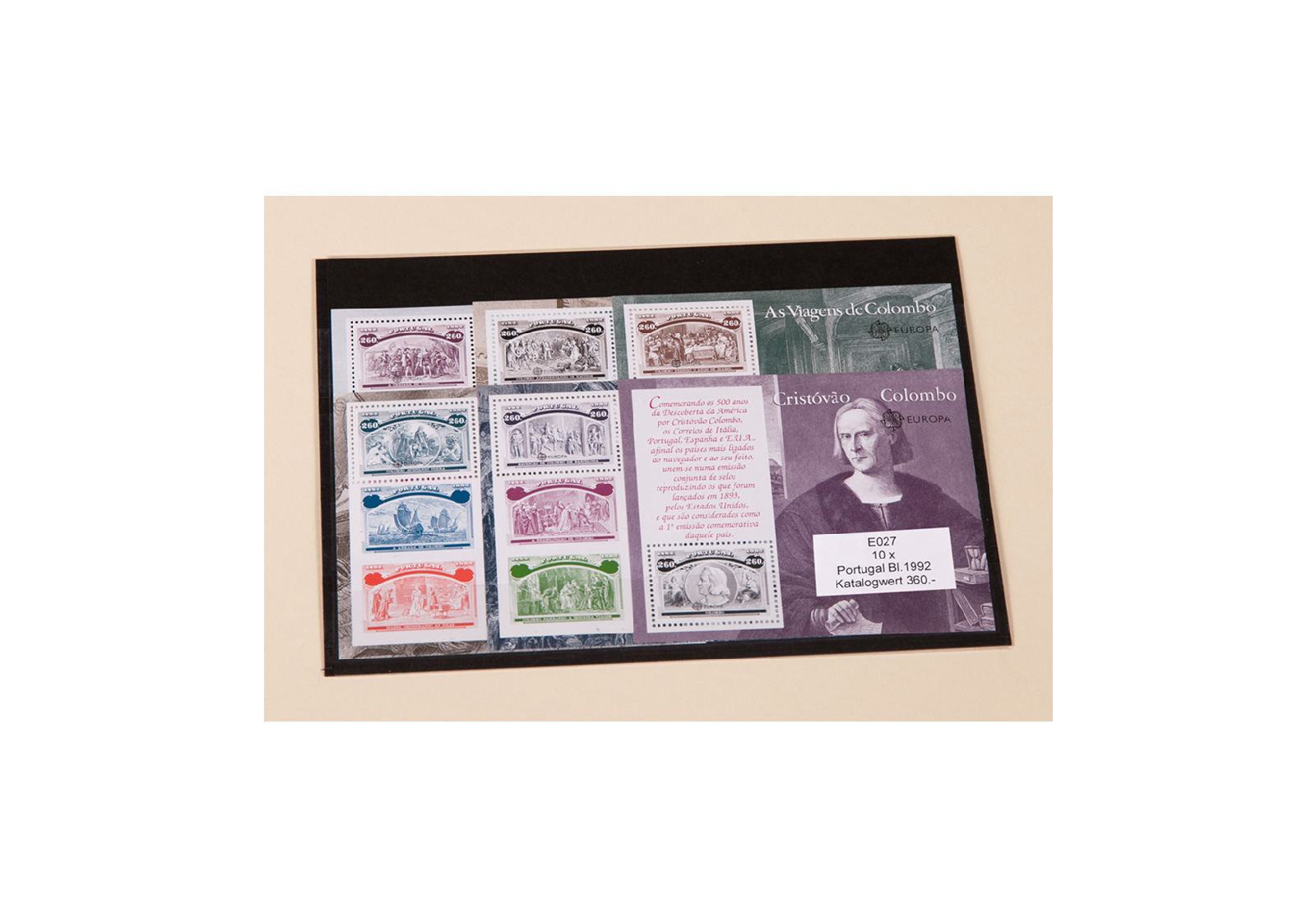 Briefmarken Portugal CEPT 1992 Block 85-90 postfrisch per 10 Stück