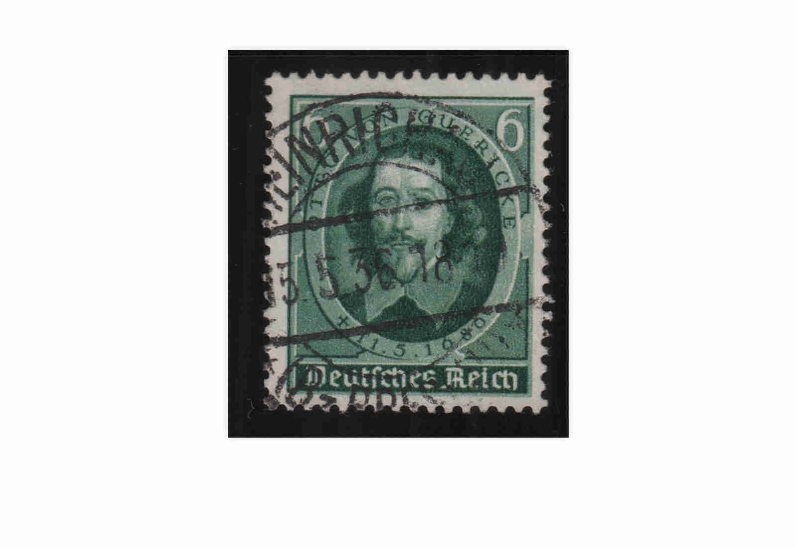 Deutsches Reich Mi.Nr. 608 gestempelt 250. Todestag O.v. Guerickes