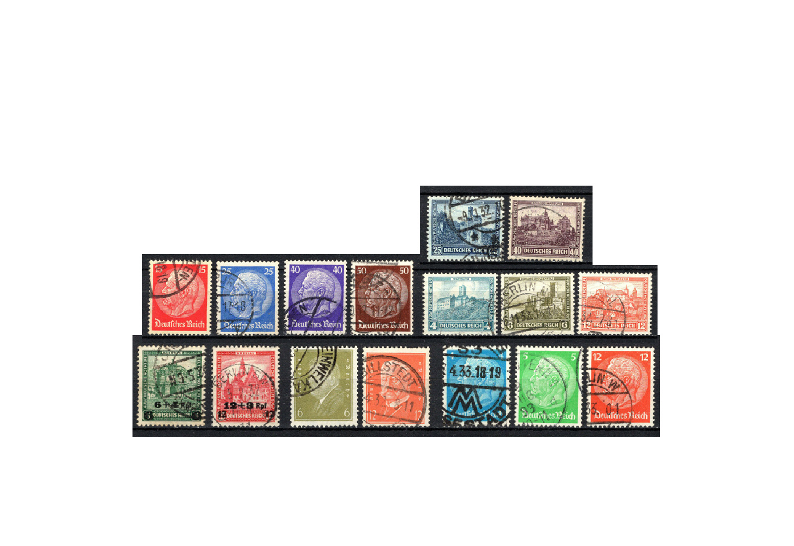 Deutsches Reich Jahrgang 1932 Mi.Nr. 463/478 gestempelt