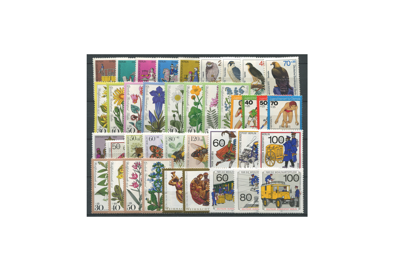 Berlin Sondermarken - 50 verschiedene Marken postfrisch und gestempelt