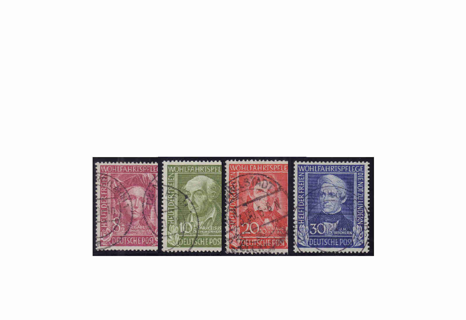 Briefmarken BRD Wohlfahrt 1949 Michel-Nr. 117-120 gestempelt