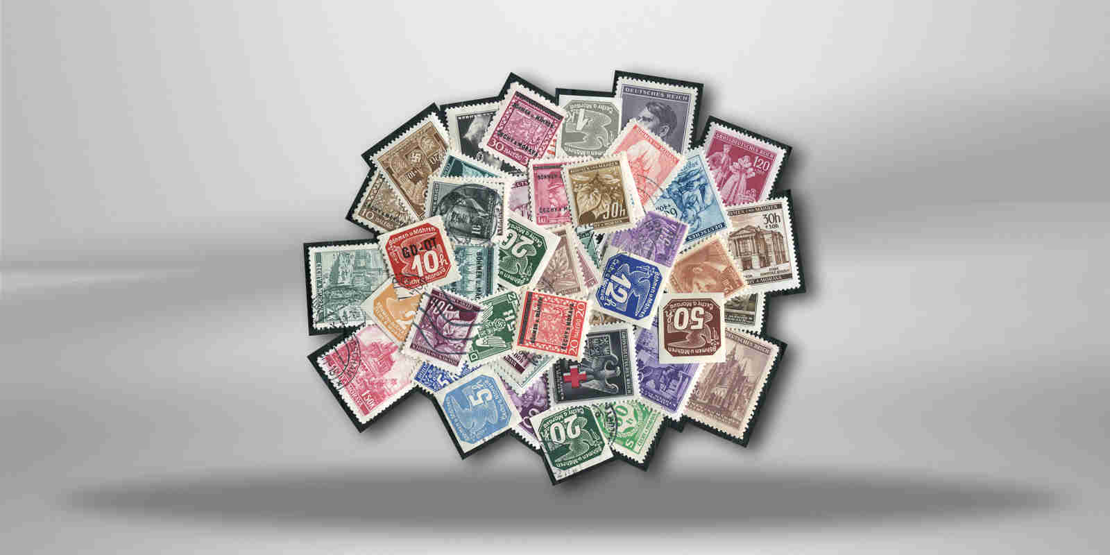 Briefmarken Deutsches Reich Böhmen und Mähren 100 verschiedene Marken