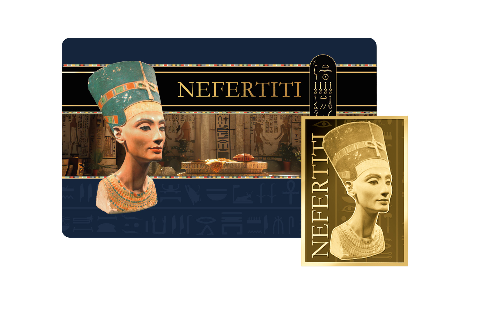 Goldcard Motiv Nefetiti 999/1000 Gold