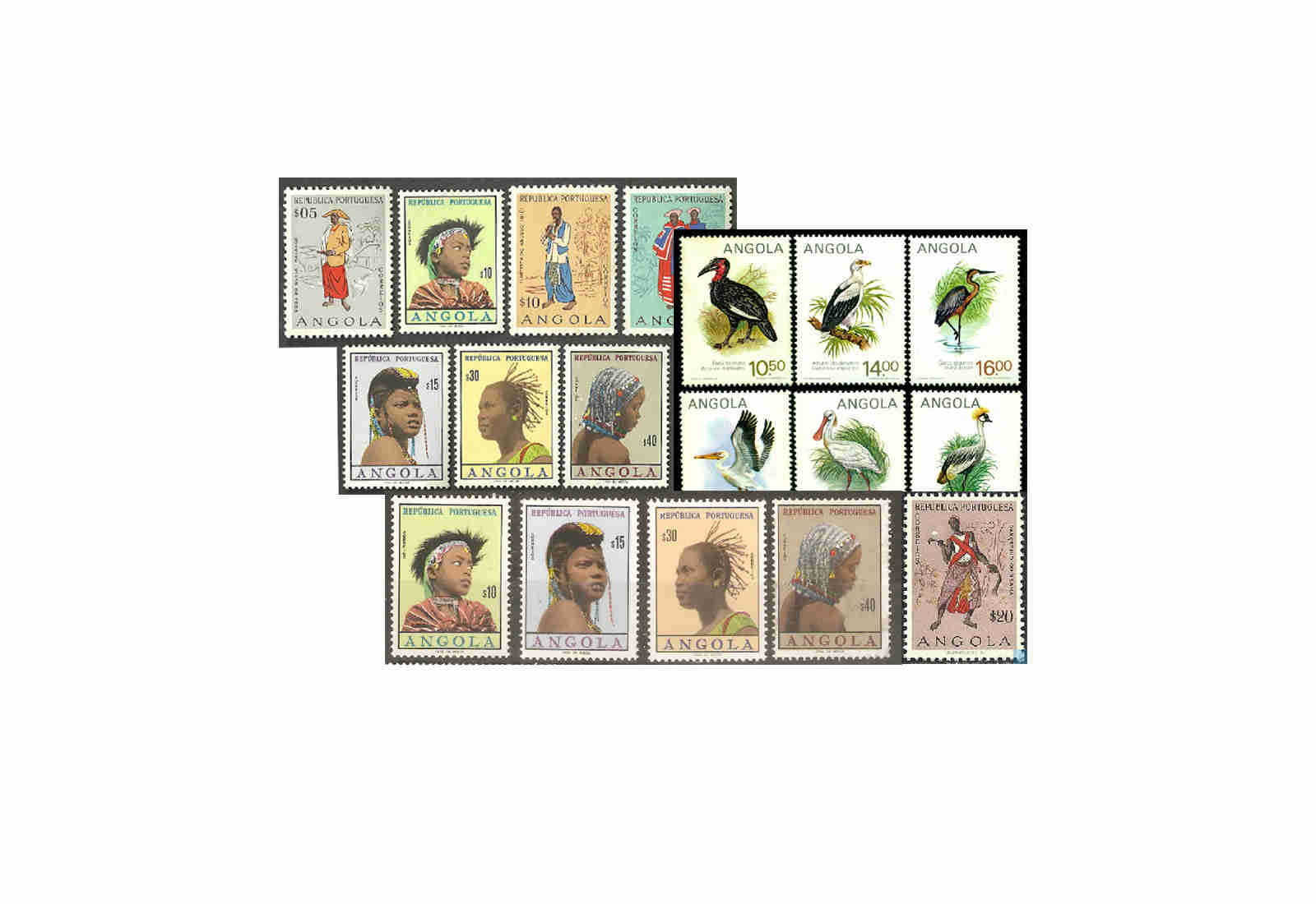 Angola 50 Marken postfrisch und gest.