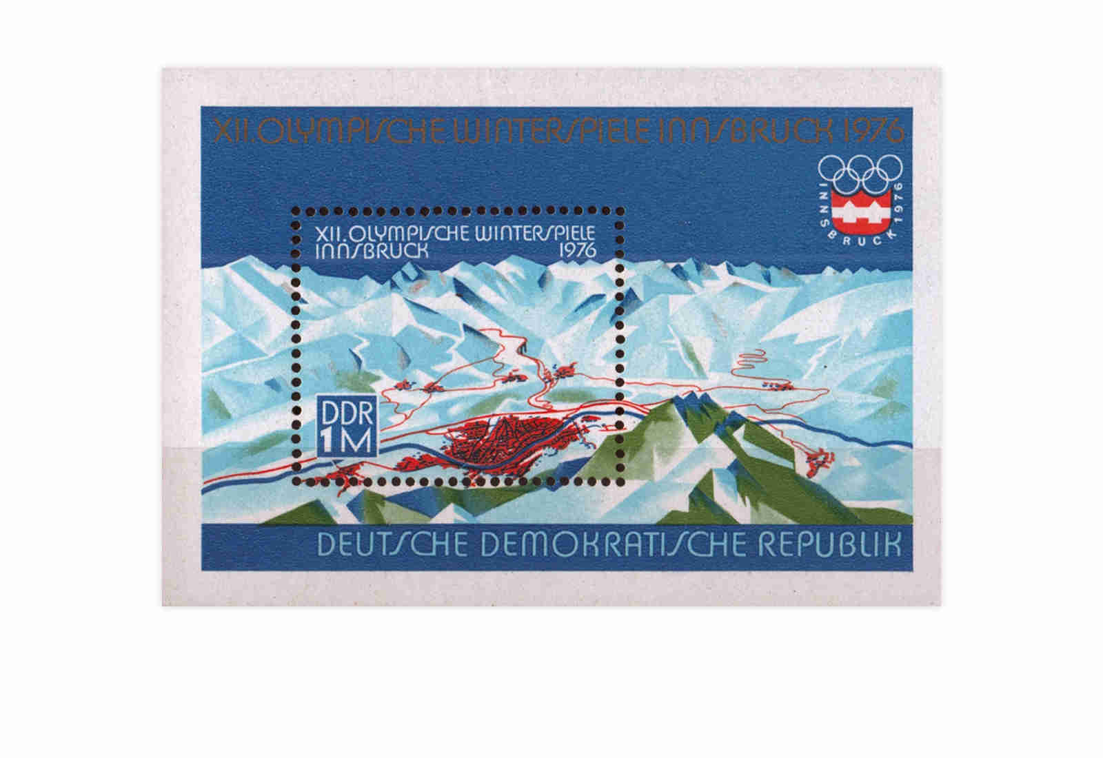 DDR Block 43 Olympische Winterspiele 1976 postfrisch